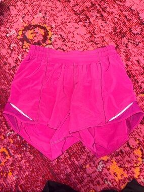 lululemon athletica Bright Pink Layered Running Shorts